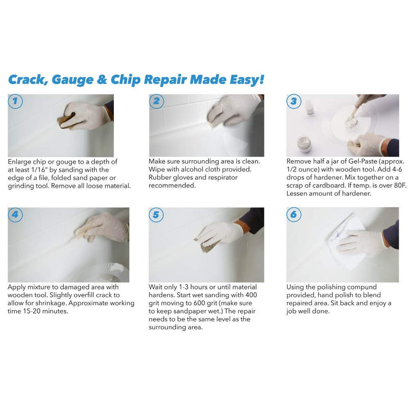 Tub and Shower Repair Kit - White