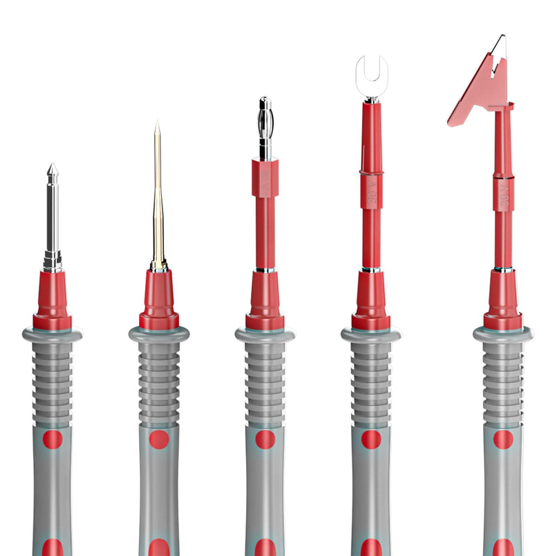 Goupchn Multimeter Test Leads Kit 21PCS Digital Electrical Testing Probes Set with Alligator Clips SMD IC Test Hook Clips Test Tweezer Replaceable Precision Sharp Probes