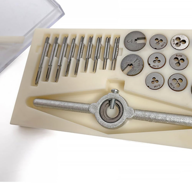 31PCS Micro Tap and Die Set M1 to M2.5 Precision Threading Tool | Versatile metric tap and die set m1 for watchmaking modeling and repair High quality material ensures precise thread cutting