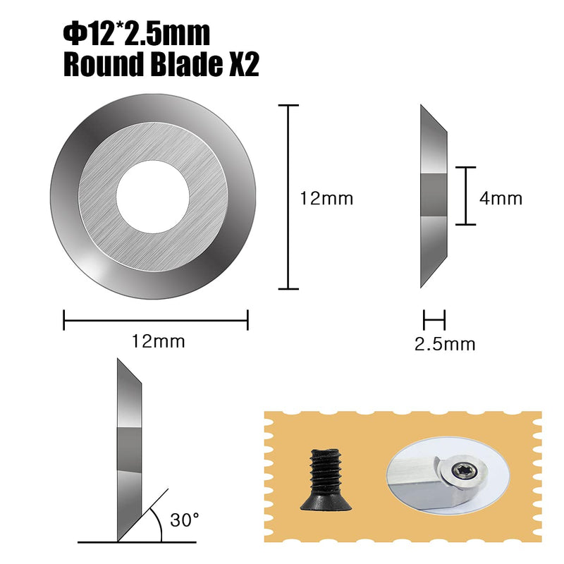 16Pcs Tungsten Carbide Cutters Inserts Set for Wood Lathe Turning Tools(Include 11mm Square with Radius,12mm and 8.9mm Round,30x10mm Diamond with Sharp Point),Supplied with Screws 16Pcs Carbide Cutters