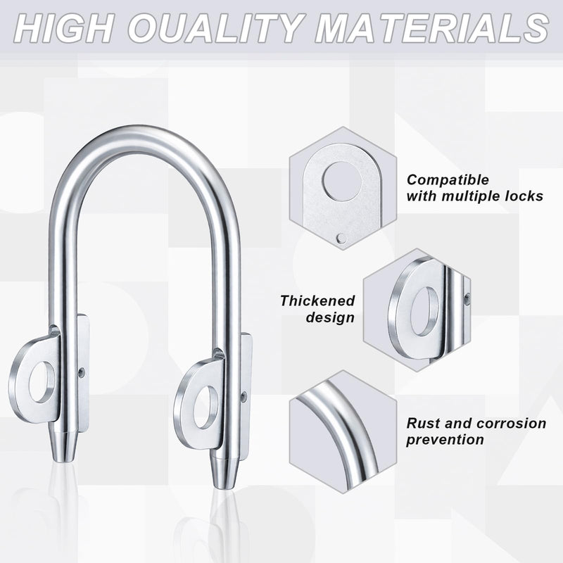 4 Sets 2 Lock Gate Padlock Lock System Include U Bolt and Links for School Districts Federal Government Utility Companies and More(Padlocks Not Included) 4