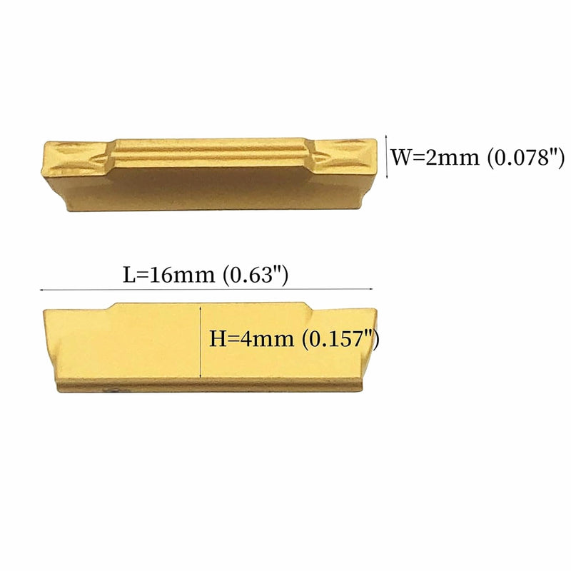 20 Pcs MGMN200-G Carbide Turning Internal Inserts, Blade for MGEHR/MGIVR Grooving Cut-Off Tool Holder