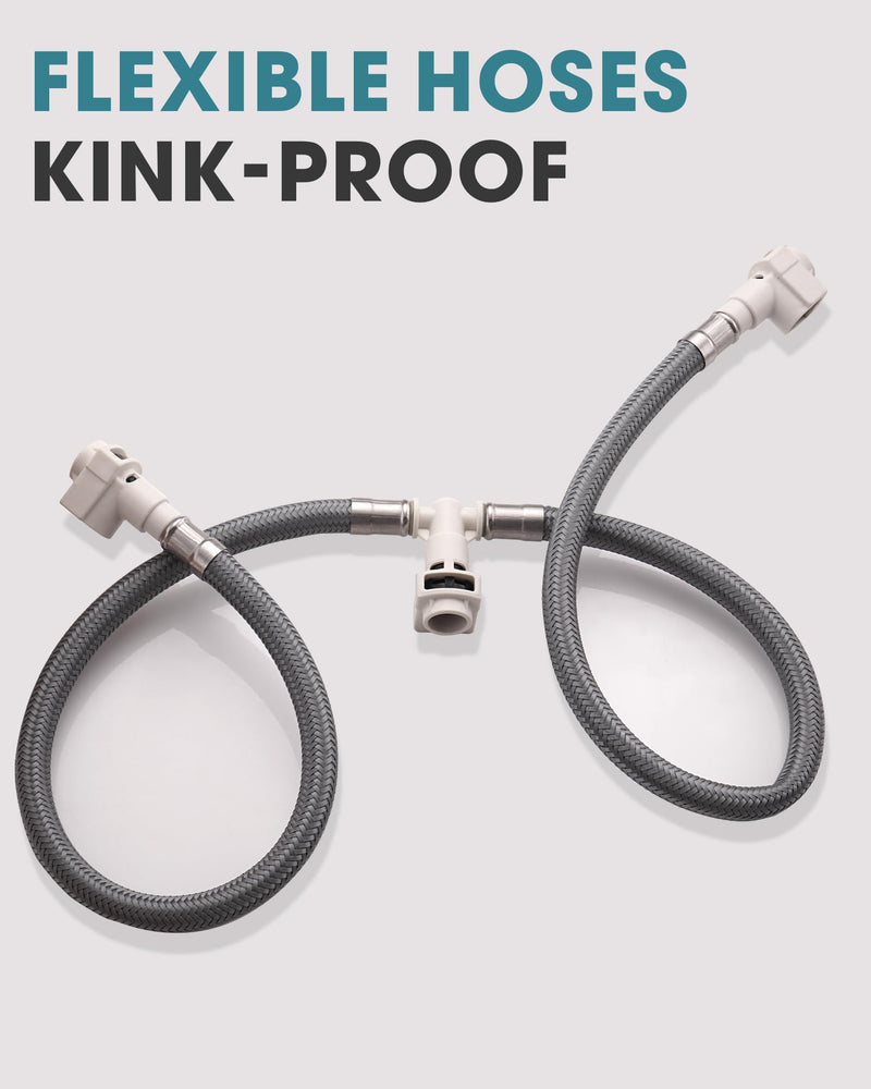 Widespread Bathroom Sink Faucet Hose Compatible with Moen Hose with Duralock Connections, 114299