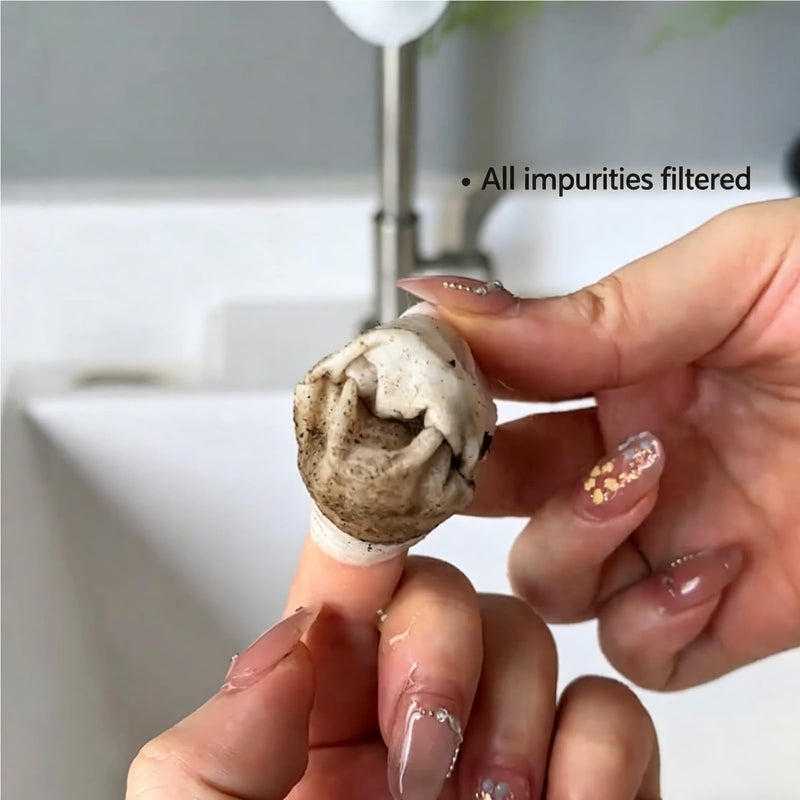 Faucet Filter Cotton Bags, 100 Pieces Universal Bathroom Faucet Filter White, Cloth, 5x10cm, Multi-Layer Filtration, Splash-Proof