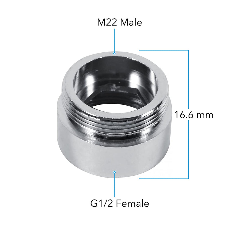 Faucet Diverter Valve with Aerator, 3-Way Diverter Valve for Hand Held Shower, Sink Faucet Splitter for Kitchen and Bathroom, with 55/64'', 15/16'', G1/2” Adapters Sliver with 3 Adapters