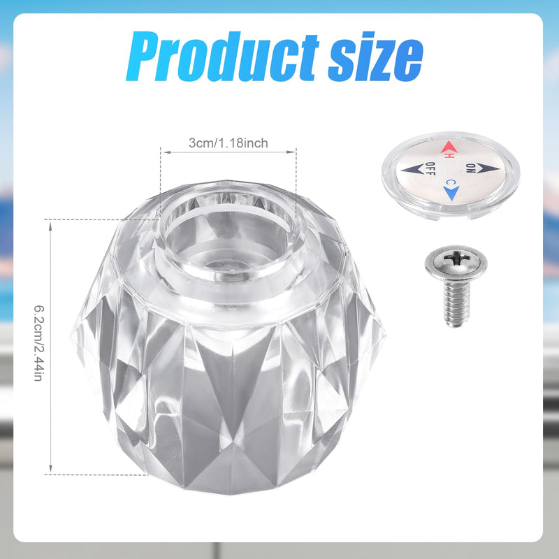 Shower Faucet Handle Replacement, Shower Knob Replacement Kit Hot and Cold Shower Handles Bathroom Faucet Knobs Replacement Bathtub Knobs for Delta Peerless