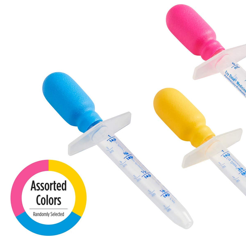 EZY DOSE Kids Baby Oral Syringe & Dispenser Calibrated for Liquid Medicine, Reduce Mess, Easy Way to Orally Administer Medication, 5 mL/1 TSP, Color May Vary, BPA Free Medicine Dropper - 1 TSP (5 mL)