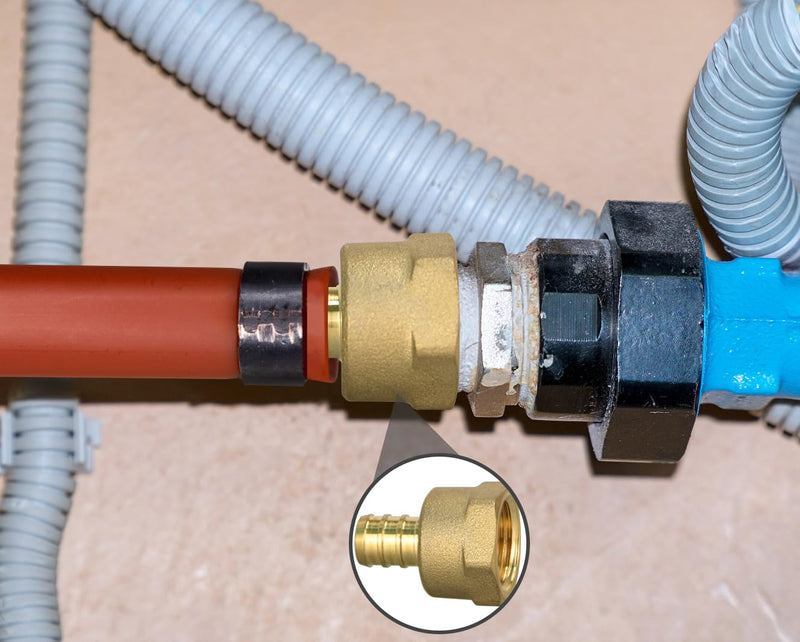 20 Pack PEX 1/2" x 1/2" NPT Female Fittings, Brass, Full Port 20pcs-PEX 1/2" x 1/2" NPT