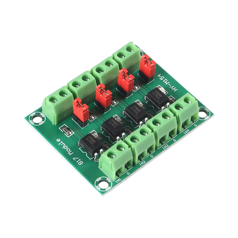 Alinan 4pcs 4CH Optocoupler PC817 4 Channel Isolation Board Voltage Converter Adapter Module 3.6-30V Driver Photoelectric Isolated Module