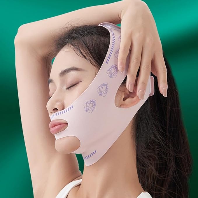 V Line Face Lifting Tape Reusable V Face Bandage Shaper for Women Face Slimming Lift Belt Sleeping Mask Reduces Double Jaw Swelling and Skin Tightening - NewNest Australia