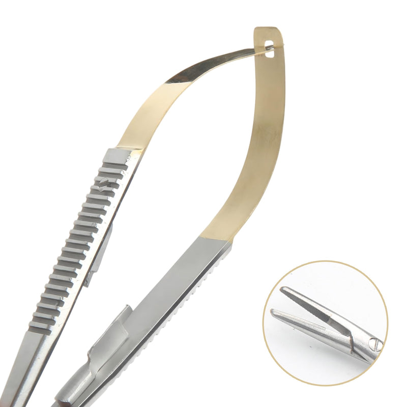 Dental Orthodontic Forceps Needle Holder Locking eparator Placer Orthodontic Lace Back Tightener for Medical Students Practice Use(14CM)