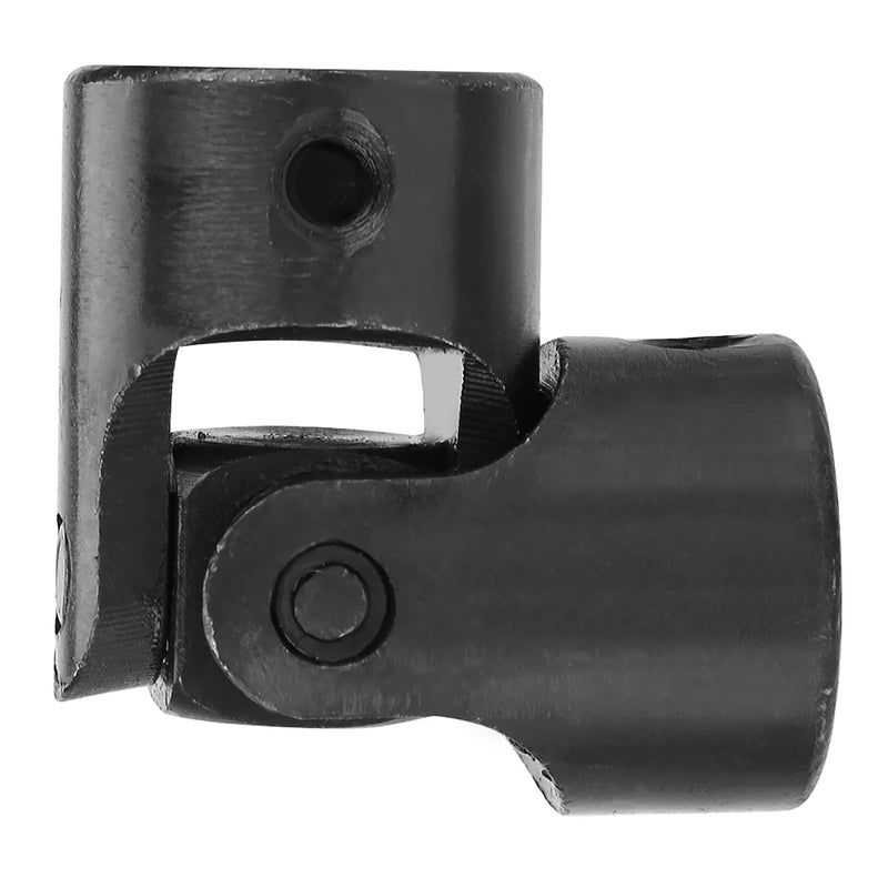Universal Joint, Pack of 2 Black Metal Shaft Coupling Motor Connector DIY Steering Universal Joint with Screws Replacement for Connecting Model Cars Model Ships Robots, 12 * 24 * 51mm