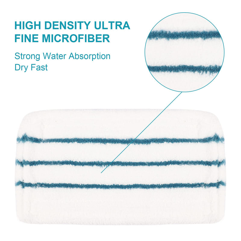 4 PCS Replacement Pads Accessories Compatible with Black+Decker Steam Mop SM1600, SM1610, SM1620, HSM13E1, HSMC1300FX, HSMC1321, HSMC1321APB, HSMC1361SGP, BDH1855SM, BDH1760SM, SMP20 Mop Pads 4 Pack