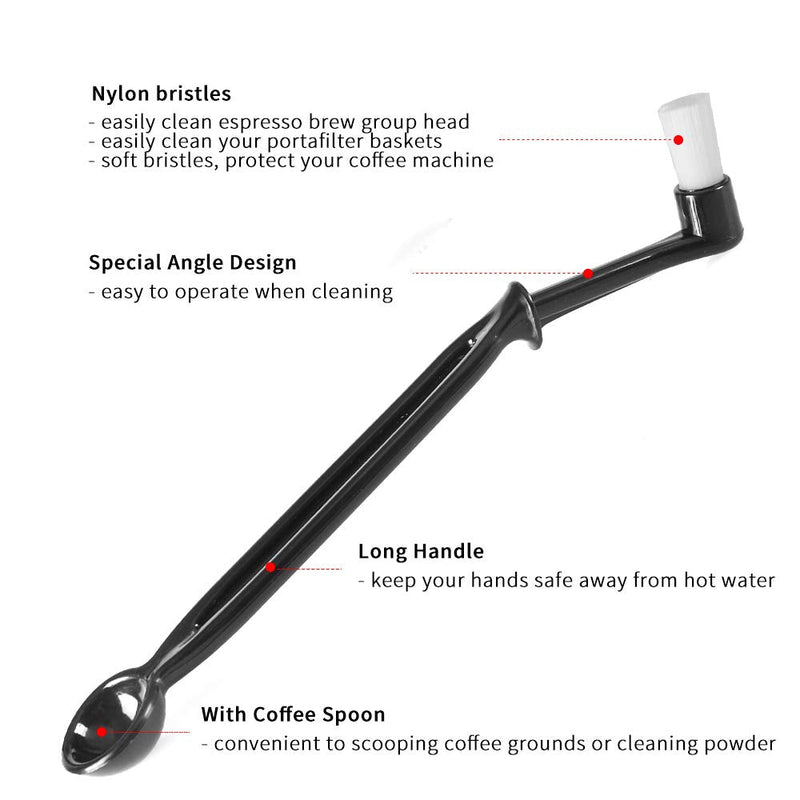 CAFEMASY Espresso Machine Cleaning Brush Kit and Coffee Machine Cleaning Brush Cleaning Espresso Machine Group Head Steam Wand Milk Frother Drip Tray Coffee Mug
