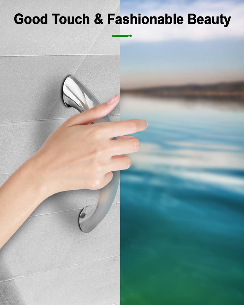 6.5" (165mm) Boat Grab Handle Stainless Steel 316 Hardware | Heavy Duty Grab Bar Handrail with Screws, Marine Door Grab Bar Pull for Ship Kayak Yacht