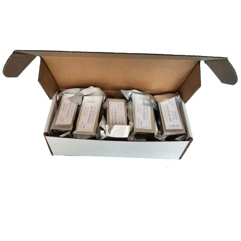 MUHWA Microscope Glass Cover Pre-Cleaned 24mm x 32mm Coverslips 10 Box*100 Pieces/Box 1000