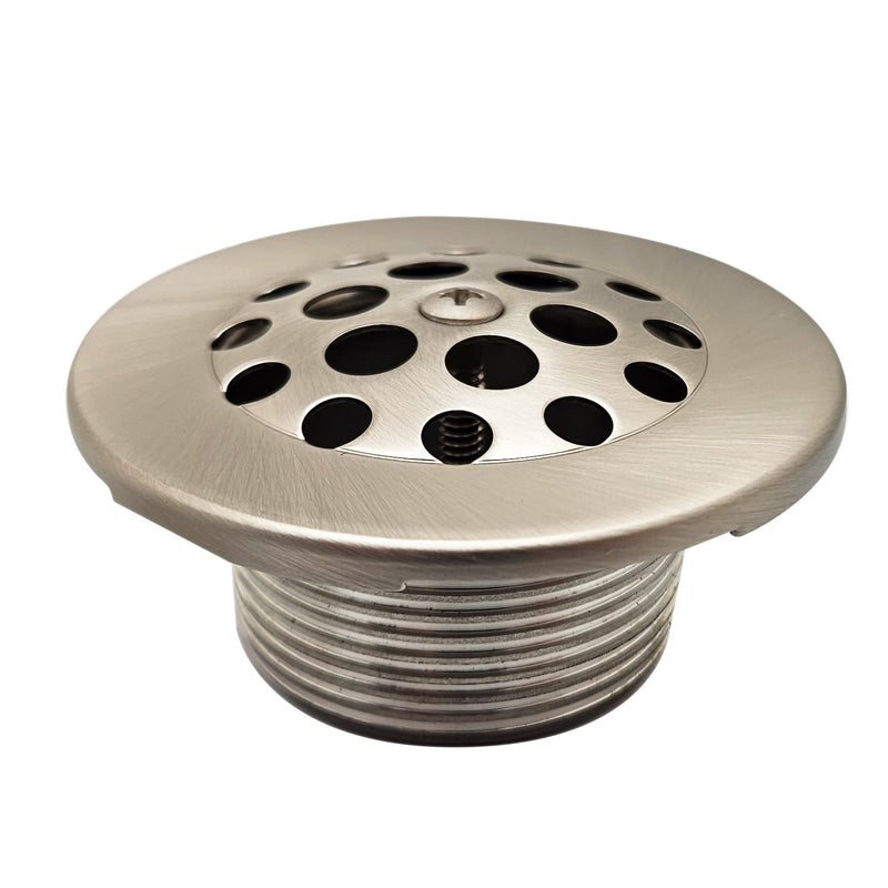 Westbrass A592144-07 1-1/2" x 14" Black Poly Tubular Bath Waste & Overflow Assembly with Trip Lever and Beehive Strainer Grid Drain Cover, Satin Nickel