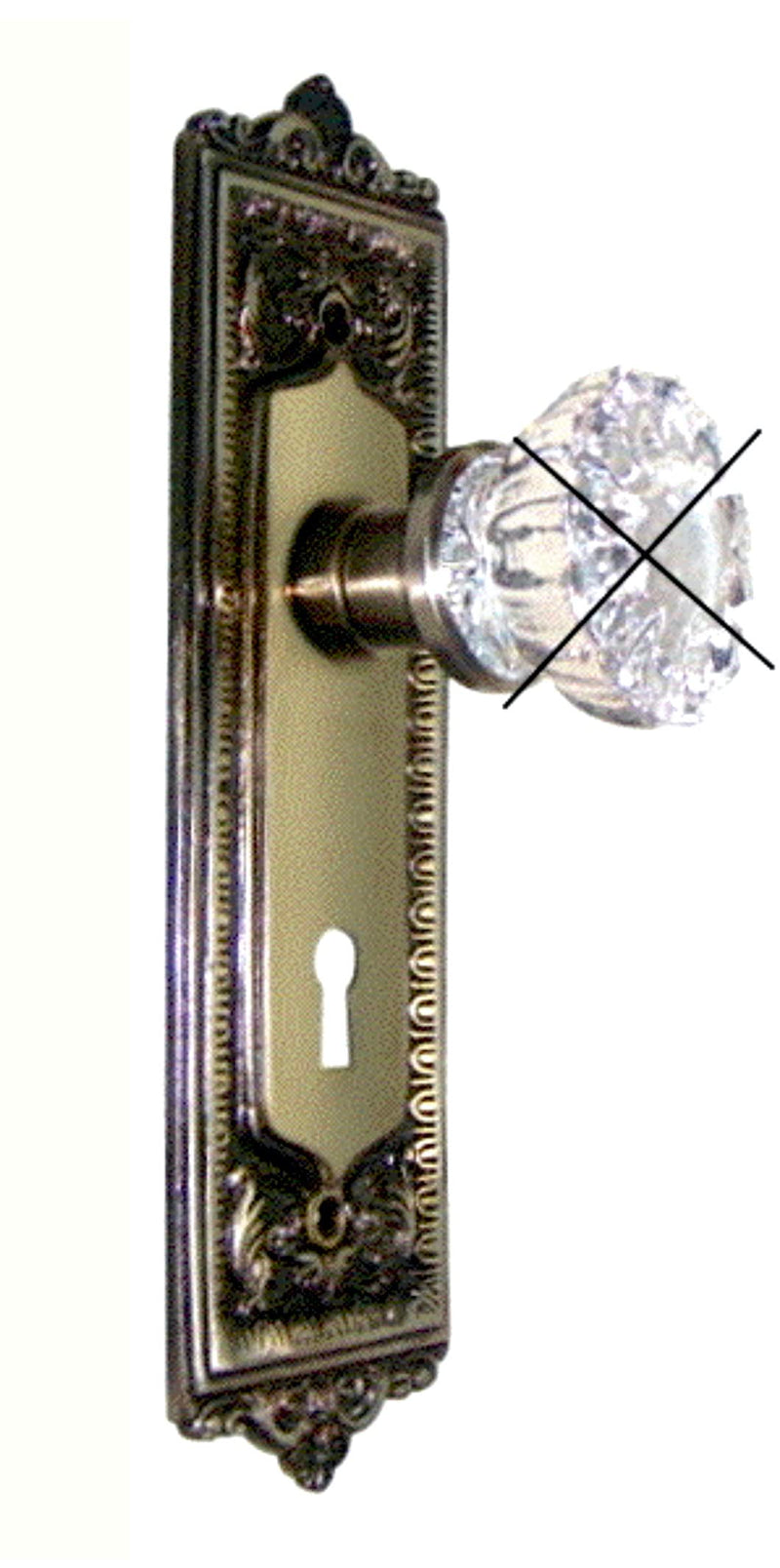 Solid Brass Victorian Reproduction Back Plate Egg & Dart Design (Antique Brass Finish)