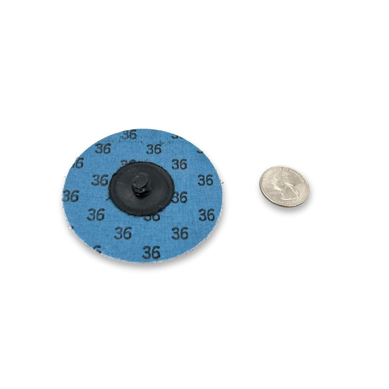 VSM 25-Pack - 3 inch 24 Grit (Coarse) - Ceramic Plus Quick-Change Disc with Top-Size, Type R, Tear-Resistant Fiber Backing, Hand-Held Machine Compatible, Durable Abrasive Discs 3"