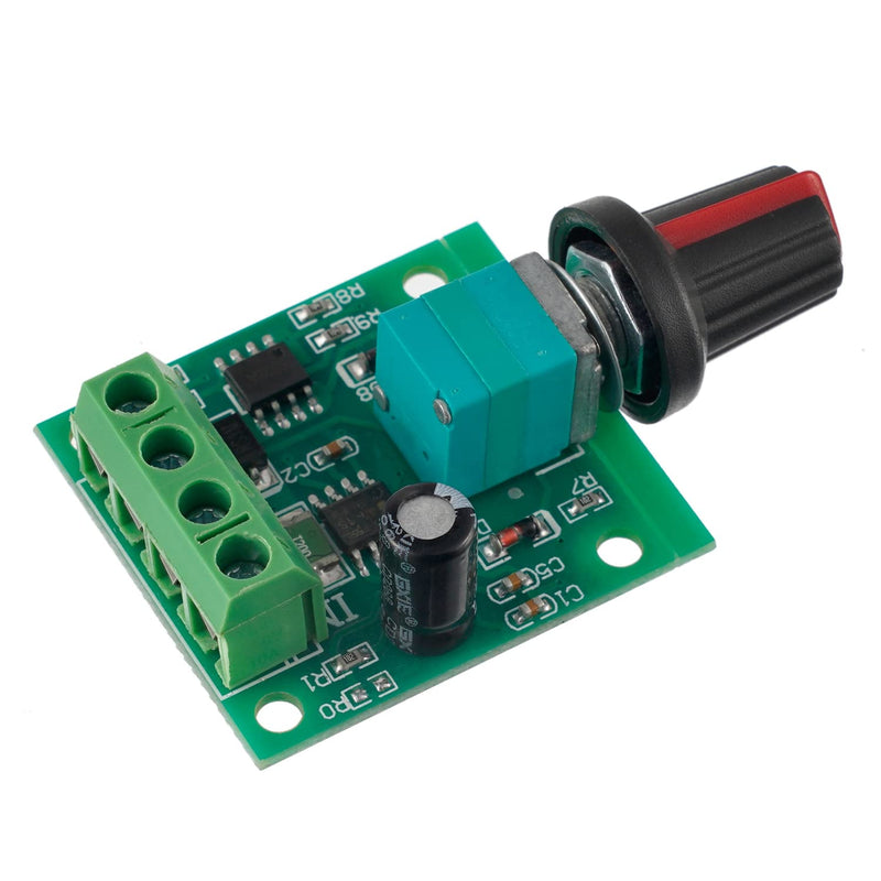 BOJACK Low Voltage DC Motor Speed Controller PWM 1.8v 3v 5v 6v 12v 2A 30W Adjustable Driver Switch 1803BK 1803B (Pack of 2 Pcs)