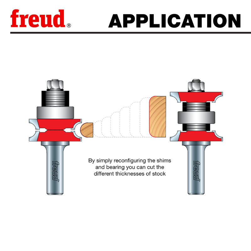 Freud 99-028: 3/16" Radius Variable Corner Round Bit with 1/2" shank