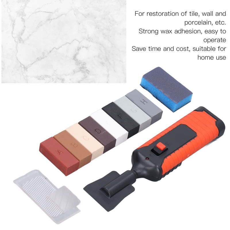 Tile Repair Kit, Porcelain Ceramic Tile Chip Repair Kit for Wall, Electric Heating Pen Wax Block Set, Crack Gaps Repairing Tools for Stone Porcelain