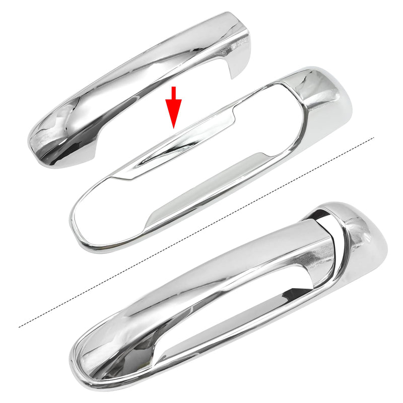 Anxingo 4 Pcs Car Door Handles and 1 Pcs Rear Tailgate Handle Cover Trims, Replacement for Dodge Ram 1500 Pickup 2002-2008, 2500 HD 3500 HD Pickup 2003-2009