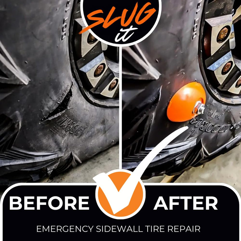 Sidewall Slug Tire Repair Kit Official – Emergency Sidewall Plug for ATV, UTV, Lawn Mower, Golf Cart, and Snow Blower Tires – Heavy-Duty Off-Road Tire Fix – Made in USA 1