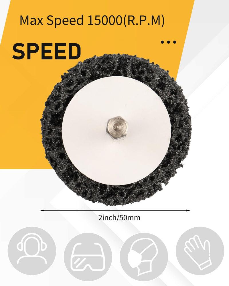 2" 4Pcs Quick Change Easy Strip Discs with 1/4" Hex Shank, Paint Stripper Wheel for Removing Paint, Cleans Welds Rust Removal. 4