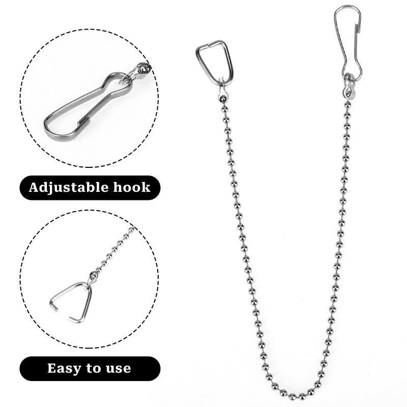 Toilet Flapper Chain 9.8inch,3PCS Stainless Steel Universal Toilet Bowl Chain Replacement With Hook and Ring Toilet Handle Beaded Chain for Most Toilet Flappers,Toilet Flapper Lift Chain Replacement