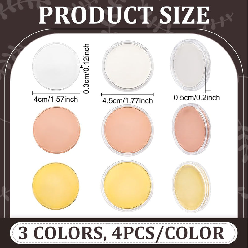 BENECREAT 12Pcs 1.6inch Blank Challenge Coin for Laser Engraving, Engraving Blanks Coins for DIY Crafts Birthday Collections Mixed Color