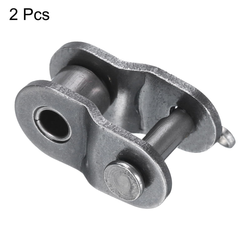 uxcell 2Pcs #420 Chain Offset Half Link Roller, 1/2" Pitch Carbon Steel, Standard Chain End Connector Split Links