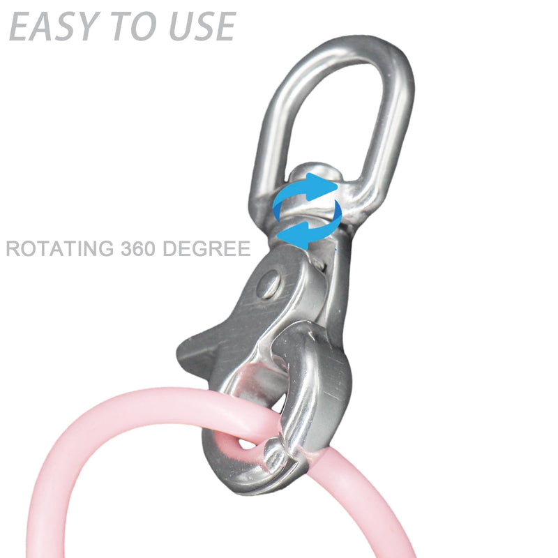 1 PCS 316 Stainless Steel Swivel Trigger Snap Hooks, 2.65” Heavy Duty Clips, 130 lbs Capacity - Marine Grade, Anti-Rust, Multipurpose Lobster Claw Clasps for Pet Leashes, Bags, and Cameras 1