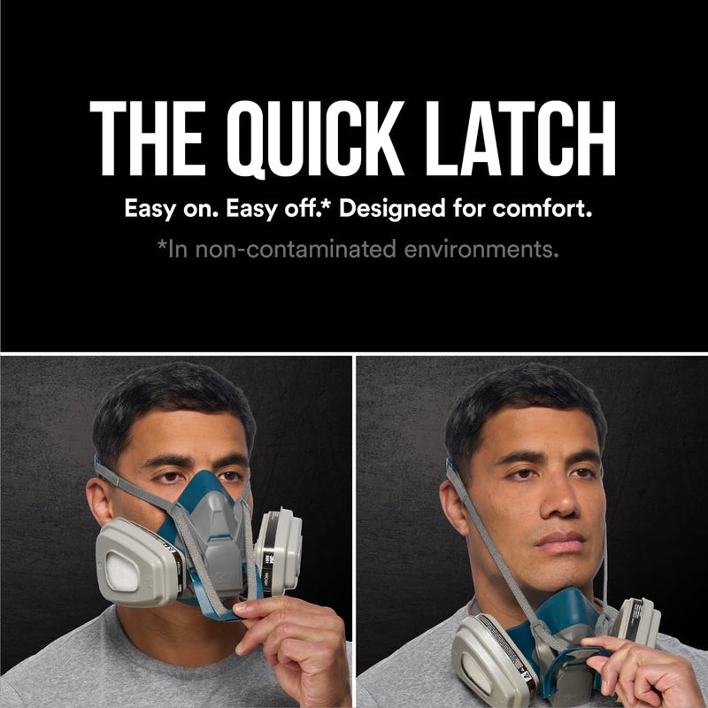 3M P95/OV Paint Project Quick Latch Reusable Respirator 6502, Medium, 1-Kit 1 Count (Pack of 1) With Quick Latch