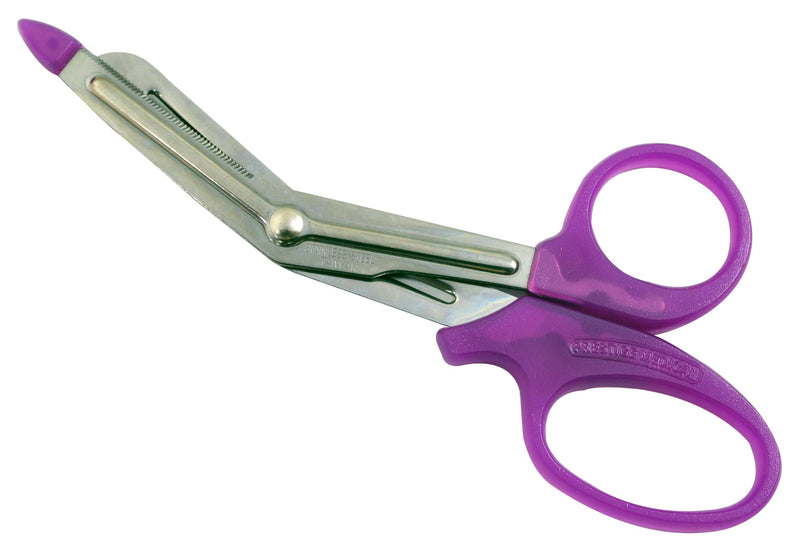 DynaCut Small Nurse Scissors 6"" (2 PACK) for Nurses, Doctors, Paramedics, EMT, and Pharmacists with Protective tip, Mini First Aid Medical Mini Bandage Trauma Shears(ParadiseGreen/Amethyst) Amethyst & Paradisegreen