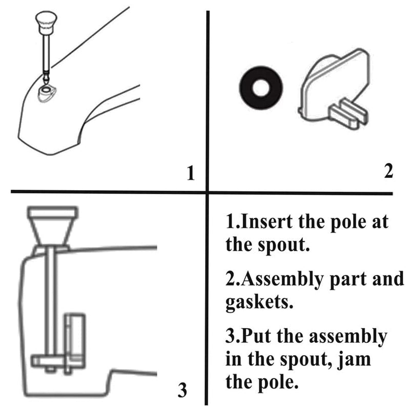 3PCS 101237 OEM for Moen Cup Seal & Diverter Gate for Plumbing Fixture or Faucet, 3800 Tub Spout Replacement Part 3 Sets