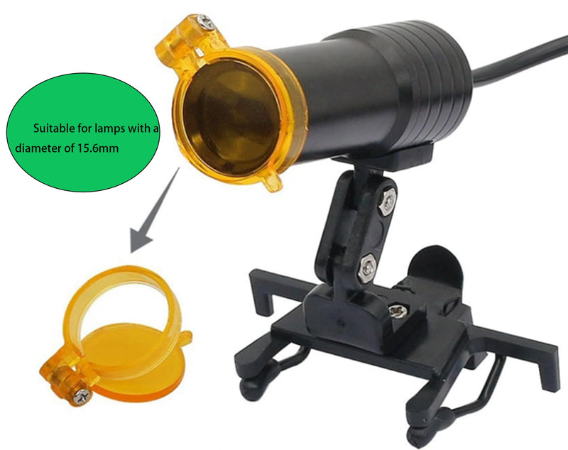 4PCS Yellow Filter for LED Light Lamp Dental Loupes Useful Lab Illumination Optical Binocular Magnifier Accessories