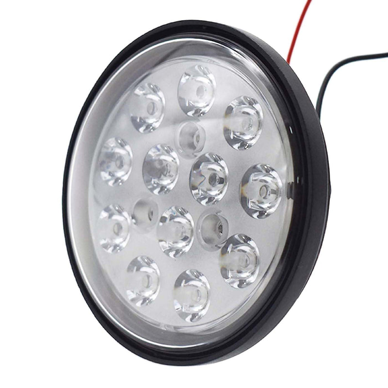 LED PAR36 Aviation Grade Aircraft Landing Light 4-1/2" 115mm DC 8-32V 2,000 Lumens White 6000K Spot Beam Narrow Beam IP67 LED Work Light for Aircraft Landing,Tractors,Taxi,Marine Spotlights