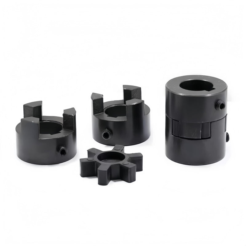 1/2" to 7/8" L075 Flexible 3-Piece L-Jaw Coupling Set & Buna-N NBR Rubber Spider