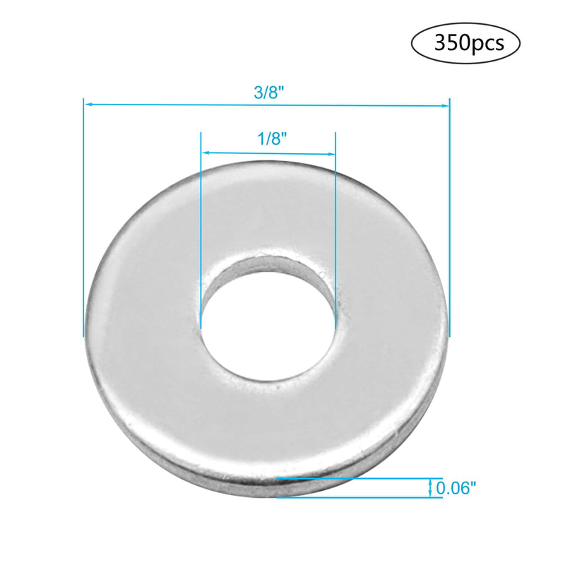 Wulankd 350 pcs Aluminum POP Rivet Washers for 1/8" Diameter Rivets, Thicker, Backup POP Rivet Washers 1/8"