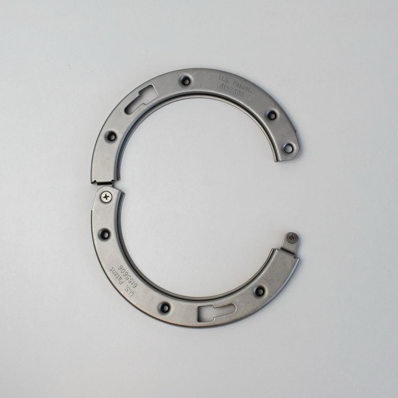 The Clam 2-Piece Toilet Flange Repair Kit, Fits 4" Drain Pipe, Easy Install, Corrosion Resistant Stainless Steel Finish, Fitted for 1/4 Inch and 5/16 Inch Closet Bolts Repair Ring Only
