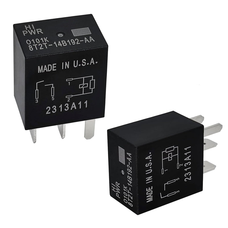 2 Pack 4 Pin Multi-Function Relay 8T2T-14B192-AA - High Amperage Current Controller with Precise Circuit Protection