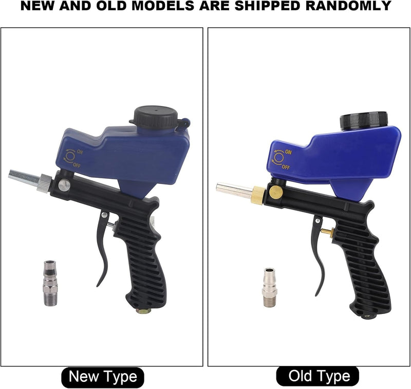 Sand Blaster Gun for Air Compressor, Paint/Rust Remover for Metal, Wood, Cabinet & Glass Etching, 150 PSI Continuous Blasting Media for Aluminum, Sand, and Soda Blaster Jobs, Portable.
