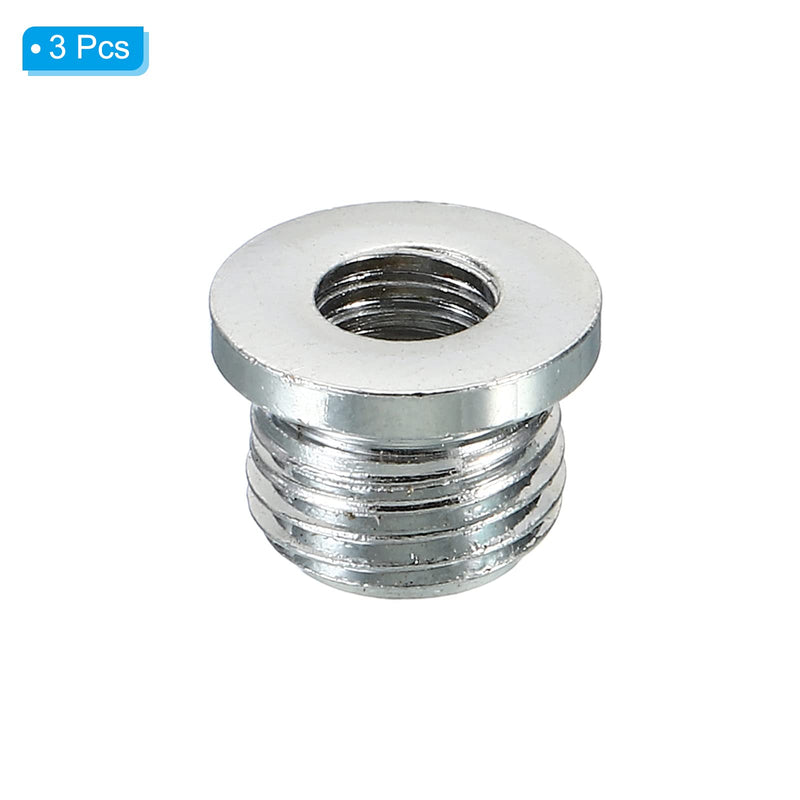 PATIKIL Gooseneck Tube Connection Thread, 3 Pack M10 Male to M6 Fine Thread Female Conversion Nut Gooseneck Hose Adapter for Microphone Gooseneck Hose Adapter