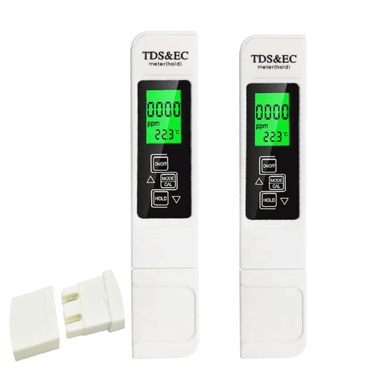 3 in 1 Digital Water Quality Tester, TDS, EC& Temperature Meter,0-9990ppm, Ideal Water Testing for Drinking Water,Pool, Aquariums. 2 PCS Come with Plastic Case