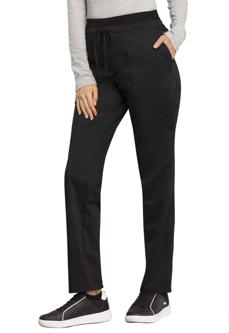 Scrubs for Women Workwear Revolution, Drawstring Cargo Pants Soft Stretch WW105 Medium Black