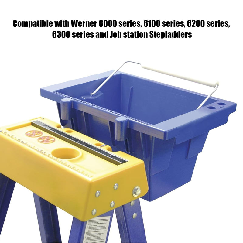 AC52-UB Ladder Bucket Ladder Accessories for Werner Ladder, Ladder Tool Holder Blue Ac52-ub