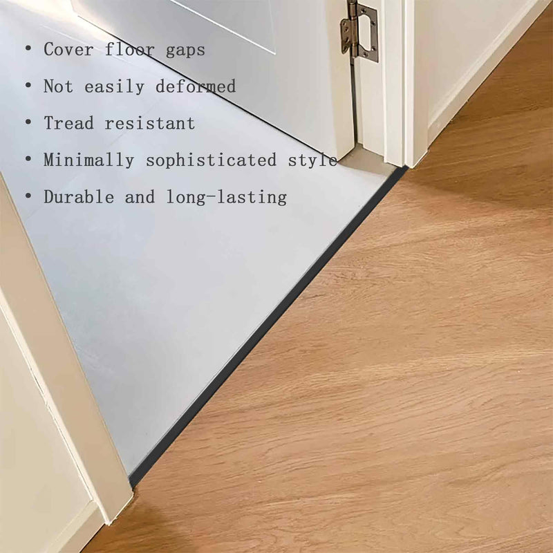 6 Pcs Aluminum T Molding Floor Transition Strip, 48" x 1.57" Aluminum Floor Transition Trim, Flat Threshold for Joining Vinyl, Tile, Wood Flooring Gaps(Black, 6pcs, 4ft x 1.6in) Black