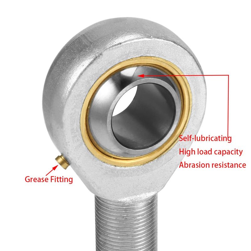 POSB8 Rod End Bearing, 2pcs 1/2-inch Bore Pre-Lubricated 1/2-20 Male Thread Right Hand Heim Joint 1/2" POS