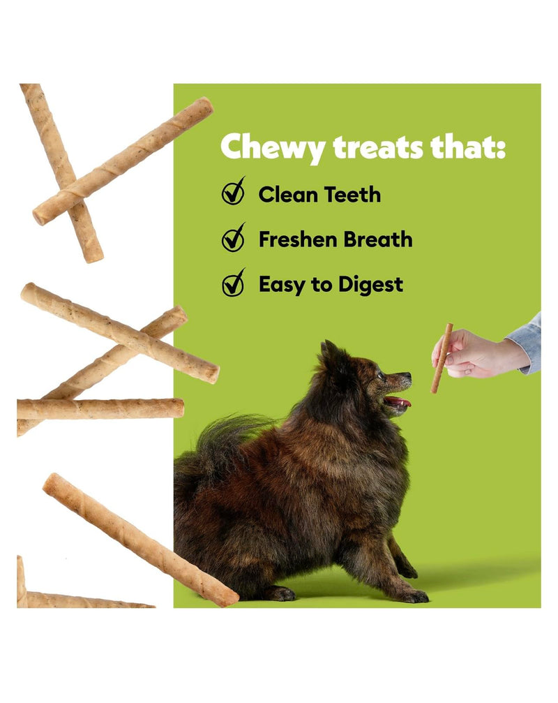 Wiggles & Wags Puppy Dental Sticks, Chicken Flavor, 5.1 oz, 10 Count with DN Essentials Bone Waste Bag Dispenser & Roll